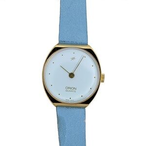 Orion Quartz Vintage 1980's Pastel Blue Ladies Watch Swiss Made Non Running
